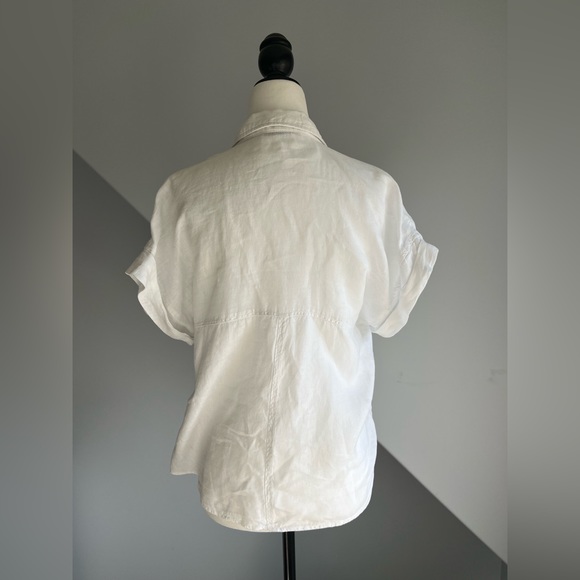 ZARA Linen Button Up Top (size medium) - Picture 5 of 8